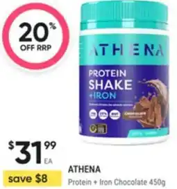 Healthy Life Athena Protein + Iron Chocolate offer