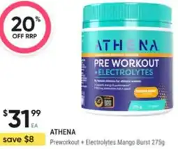 Healthy Life Athena Preworkout + Electrolytes Mango Burst offer