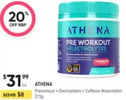 Healthy Life Athena Preworkout + Electrolytes + Caffeine Watermelon offer