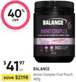 Healthy Life Balance amino complex fruit punch offer