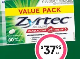 Healthy Life Zyrtec cetirizine rapid acting 24 relief offer