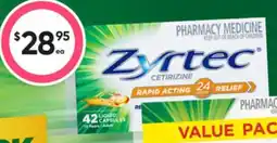 Healthy Life Zyrtec cetirizine rapid acting 24 hour relief offer