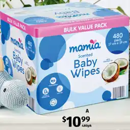 ALDI Scented Baby Wipes with Coconut Oil offer