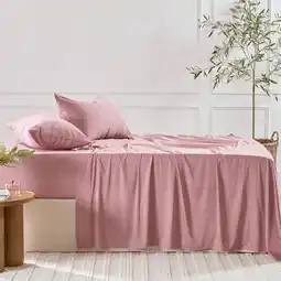 Pillow Talk 400 Thread Count Bamboo Cotton Sheet Set by Habitat offer