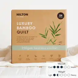 Pillow Talk Eco Living Luxury 350gsm Bamboo Quilt by Hilton offer