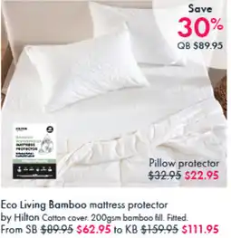 Pillow Talk Eco Living Bamboo Mattress Protector offer