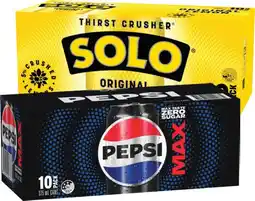 IGA Pepsi, Solo or Schweppes 10x375mL Selected Varieties offer