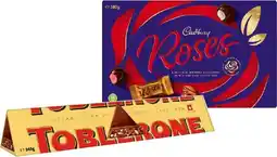 IGA Cadbury Roses Chocolate Box 380g or Toblerone 340‑360g Selected Varieties offer