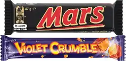 IGA Mars Medium Bars 44‑56g, Violet Crumble 50g or M&M’s 35‑49g Selected Varieties offer