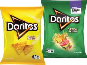 IGA Doritos Corn Chips 150‑170g Selected Varieties offer