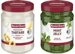 IGA MasterFoods Seafood Cocktail 260g, Tartare Sauce 220g or Mint Jelly 290g offer