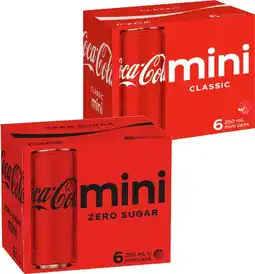 IGA Coca‑Cola Mini, Mount Franklin or Deep Spring 6x250mL Selected Varieties offer