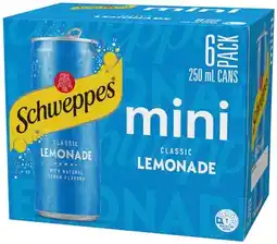 IGA Schweppes, Solo or Sunkist Mini Cans 6x250mL Selected Varieties offer