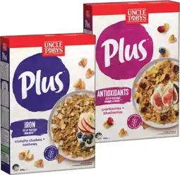 IGA Uncle Tobys Plus Cereal 620‑705g Selected Varieties offer