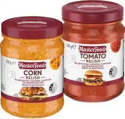 IGA MasterFoods Relish 250‑260g or Chutney 250g Selected Varieties offer