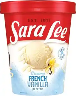 IGA Sara Lee Ice Cream 1 Litre or Deep Dish Pie 775-800g Selected Varieties offer