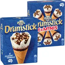 IGA Peters Drumstick 4 Pack or Mini 6 Pack Selected Varieties offer