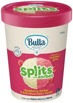 IGA Bulla Splits with Sorbet Selected Varieties offer