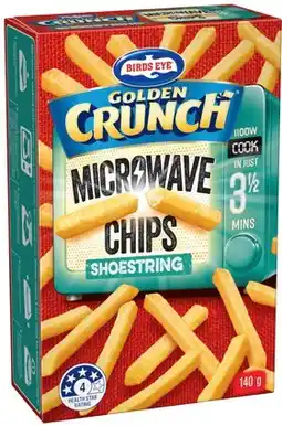IGA Birds Eye Golden Crunch Microwave Chips Selected Varieties offer