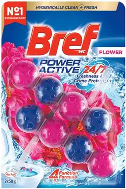 IGA Bref Rim Block Power Active, Blue Active or Spa Moments Toilet Cleaner 2x50g Selected Varieties offer