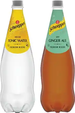 IGA Schweppes Mixers, Soft Drink or Mineral Water 1.1 Litre Selected Varieties offer