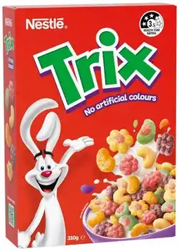 IGA Nestlé Trix Cereal 310g or Milo Cereal 330‑350g Selected Varieties offer