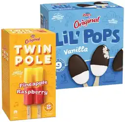 IGA Peters Original Twin Pole 8 or LiL’ Pops Ice Cream 9 Pack Selected Varieties offer