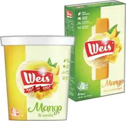 IGA Weis Tub 1 Litre, Bar 4 Pack or Mini 6 Pack Selected Varieties offer