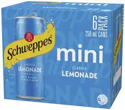 IGA Schweppes, Pepsi or Solo Mini Cans 6x250mL Selected Varieties offer