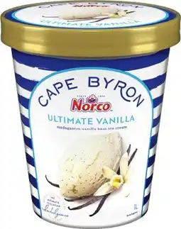 IGA Norco Cape Byron Ice Cream Selected Varieties offer
