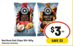 IGA Red Rock Deli Chips 150-165g offer