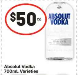 IGA Absolut Vodka 700mL offer
