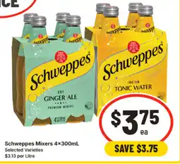 IGA Schweppes Mixers offer