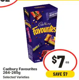 IGA Cadbury Favourites 264-265g offer
