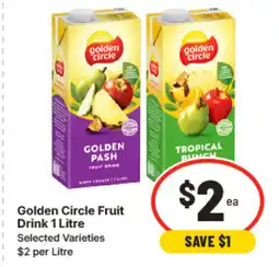 IGA Golden Circle Fruit Drink 1 Litre offer