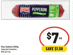 IGA Don salami 200g offer
