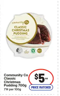 IGA Community co classic christmas pudding offer