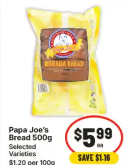 IGA Papa joe's bread 500g offer