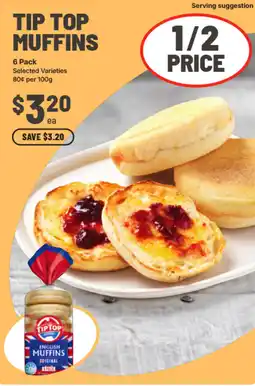 IGA Tip top muffins offer