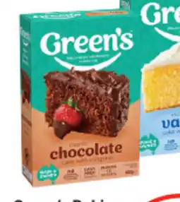 IGA Green's Baking Cake Mix 400-470g offer