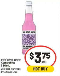 IGA Two boys brew kombucha 330ml offer