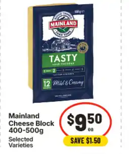 IGA Mainland cheese block 400-500g offer
