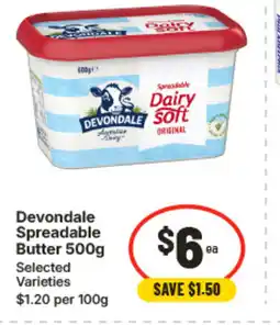 IGA Devondale spreadable butter 500g offer