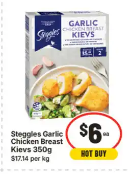 IGA Steggles garlic chicken breast kievs 350g offer