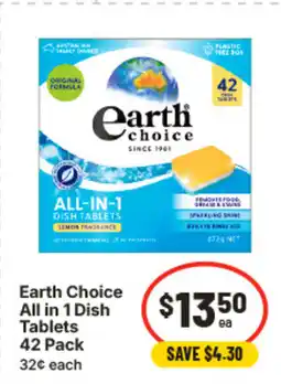 IGA Earth choice all in 1 dish tablets offer