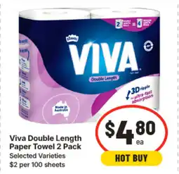 IGA Viva Double Length Paper Towel 2 Pack offer