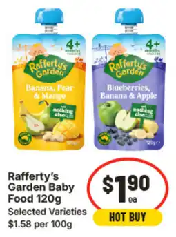 IGA Rafferty's garden baby food 120g offer