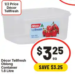 IGA Décor tellfresh oblong container 1.8 litre offer