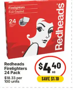 IGA Redheads firelighters 24 pack offer