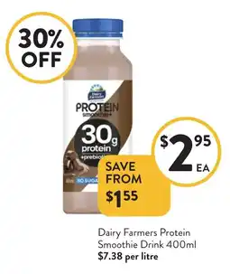 Foodworks Dairy farmers protein smoothie drink offer